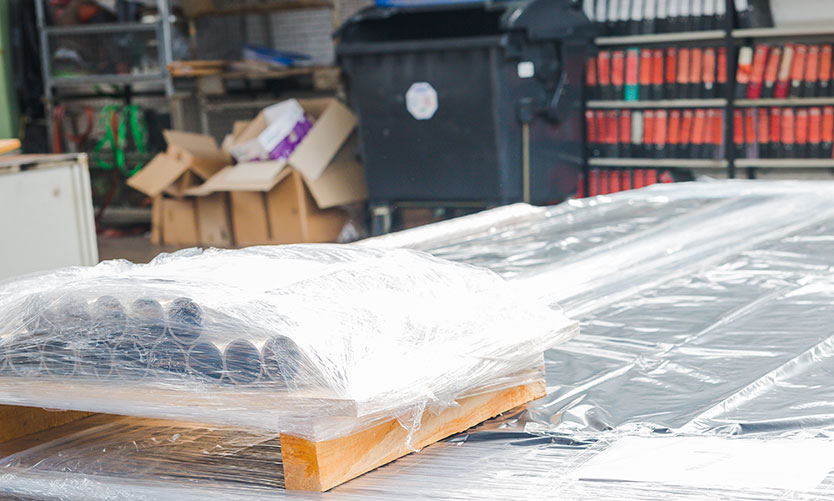 Baumarkt mit Schrumpfverpackung
